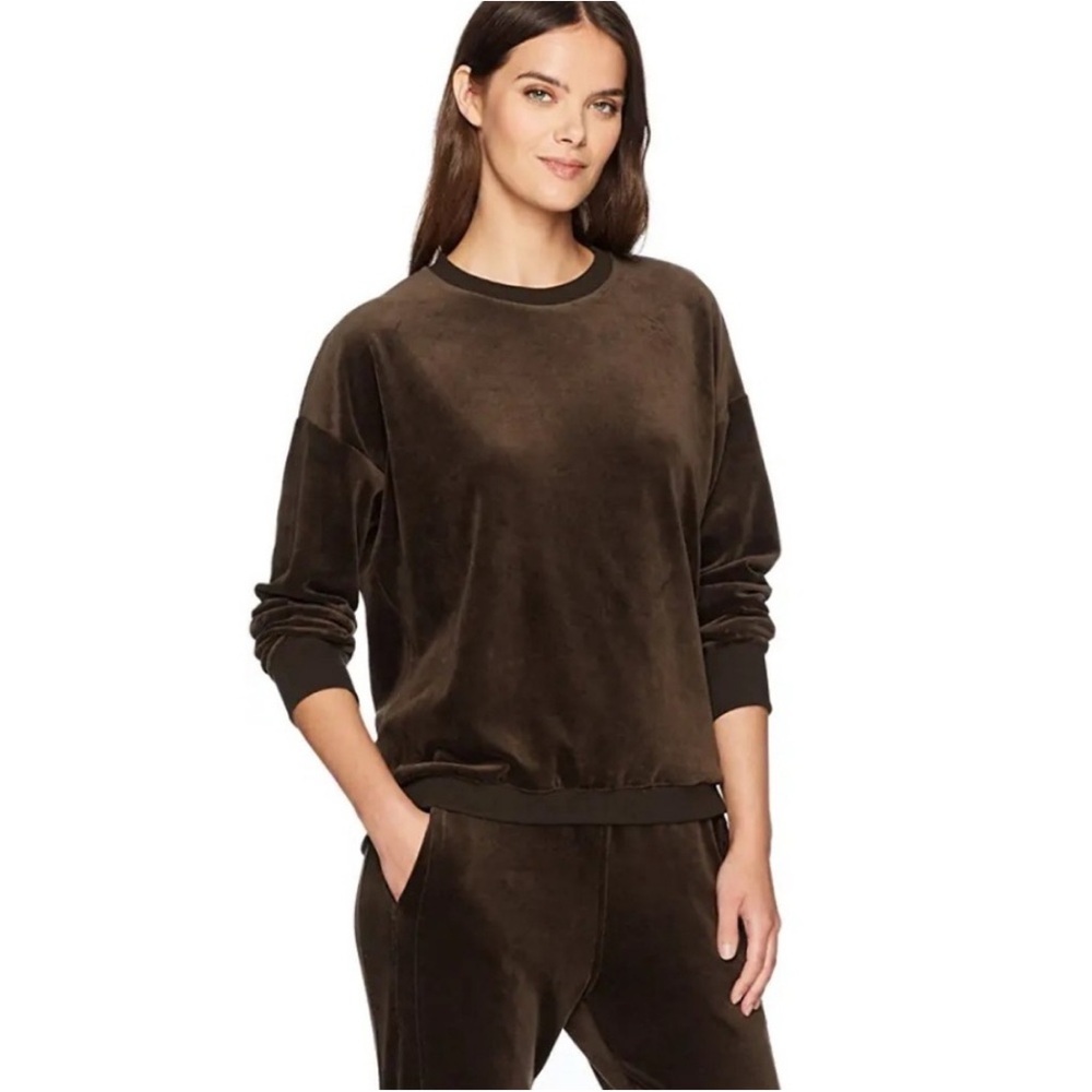 2 PC Vince black  Velour Sweatshirt and Pants Set